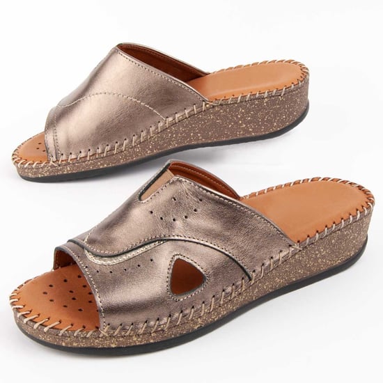 Purapiel Sandalen Met Een Sleehak Leida3 Brons - Image 6