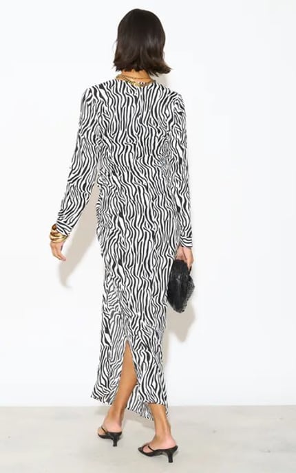 Maxi-jurk met monoprint en ringdetails - Image 4
