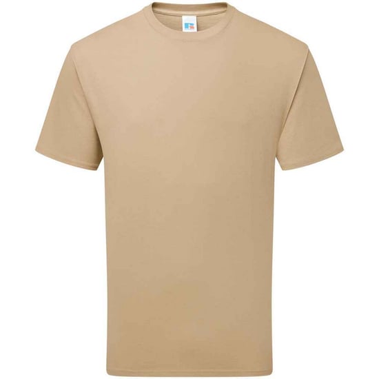 Russell Unisex Super Ringspun Katoen Klassiek T-Shirt voor Volwassenen (Tan) - Image 1
