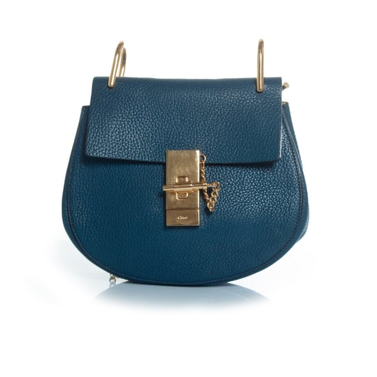blue leather drew bag - Image 2