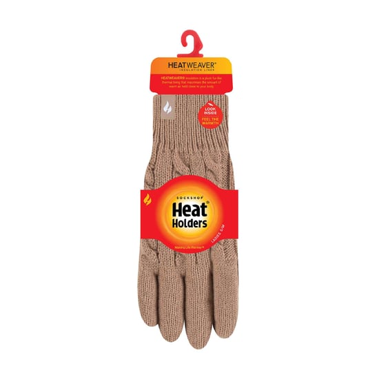 Dames Kabelgebreide 2.3 Tog Fleece Voering Thermische Winterhandschoenen - Image 2