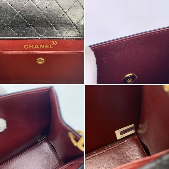 Chanel Vintage Leren Schoudertas Trapezio - Image 4