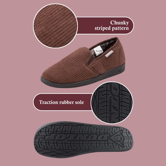 Mannen Tartan Gevoerde Huisschoenen Met Geheugenfoam - Image 3