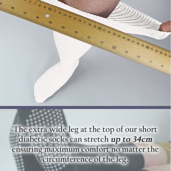 4-Pack Lange Bamboe Diabetessokken Met Grip voor Mannen en Vrouwen - Image 5