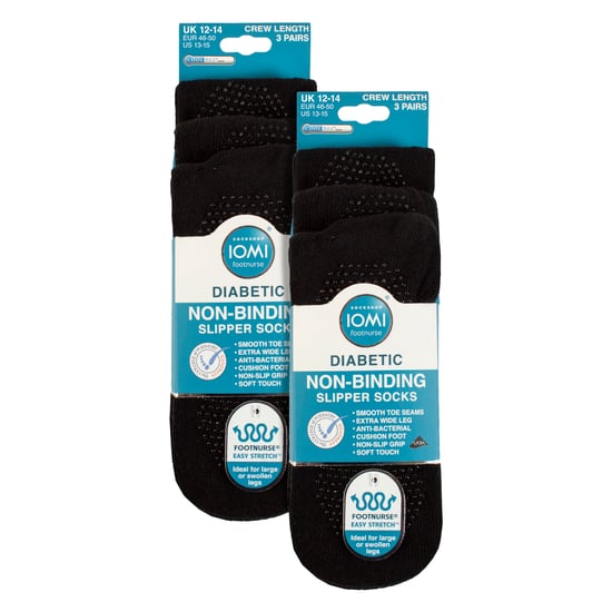 6-Pack Diabetische Bed Sokken met Grip | Antislip Extra Brede Slippersokken - Image 2