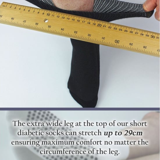 4-Pack Korte Bamboe Diabetessokken met Grips voor Heren en Dames - Image 5