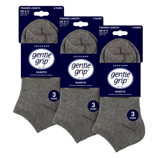 9 Pack Mens Diabetic Trainer Socks, Swollen Feet Wide Ankle Socks - Image 2