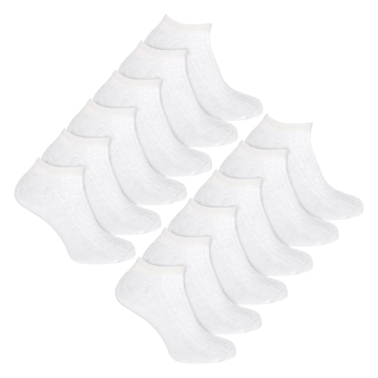 12 Pack Dames 100% Katoenen Sneakersokken - Image 1