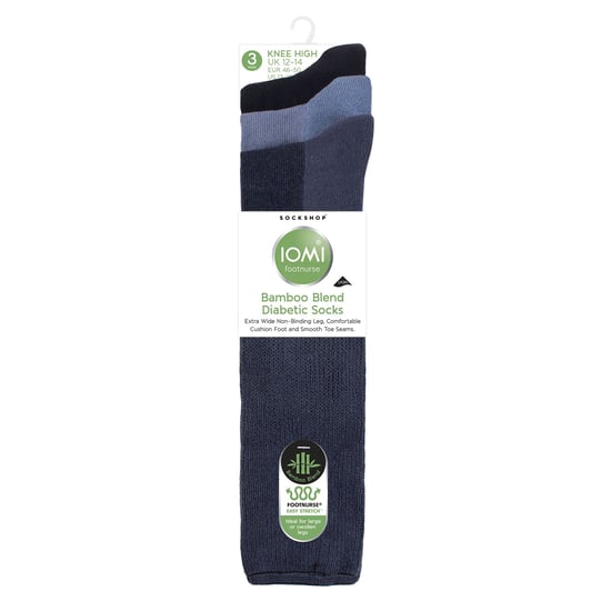 3-Pack Vrouwen Kniehoog Zachte Bamboe Diabetessokken - Image 2