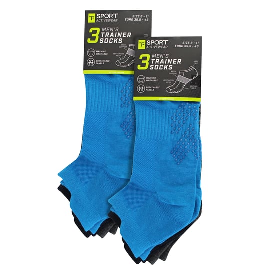 6 Pak Mannen Yoga Pilates Antislip Sokken | Ademend Gevoerd Gym Sokken - Image 2