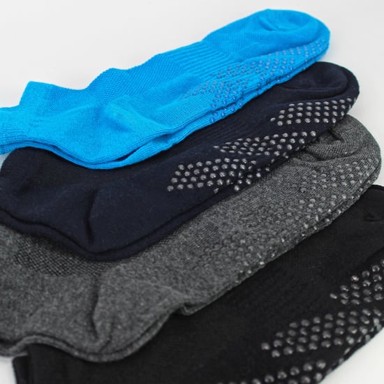 6 Pak Mannen Yoga Pilates Antislip Sokken | Ademend Gevoerd Gym Sokken - Image 4