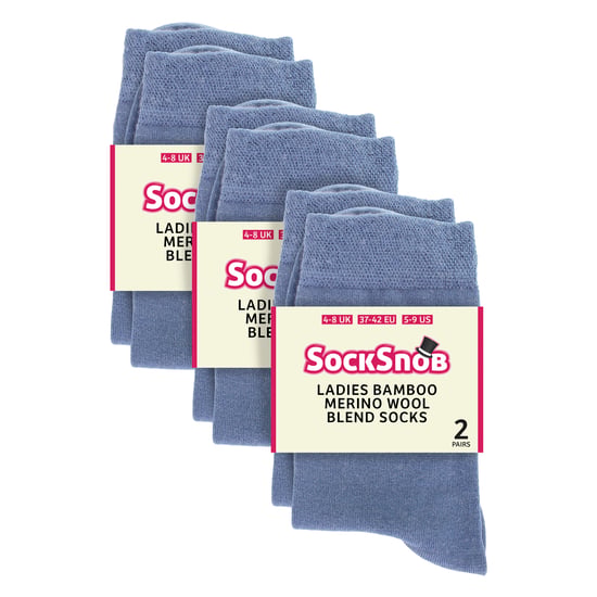 Dames 6-pack Sokken van Bamboe en Merinowol Blend - Image 2