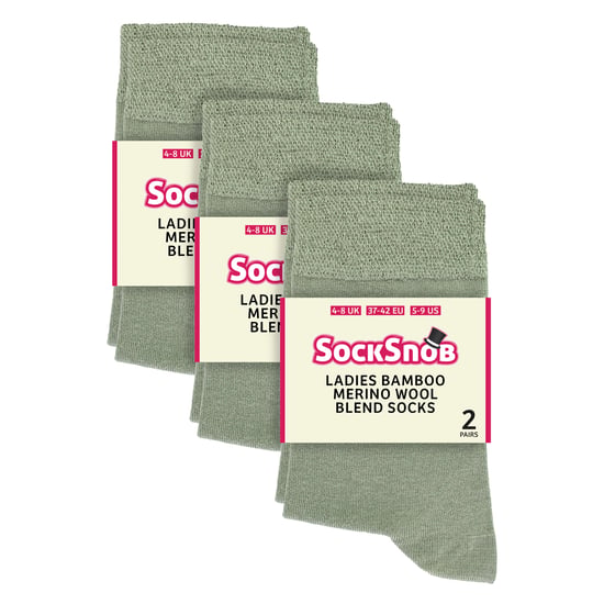 Dames 6-Pack Sokken van Bamboe en Merinowol Mix - Image 2