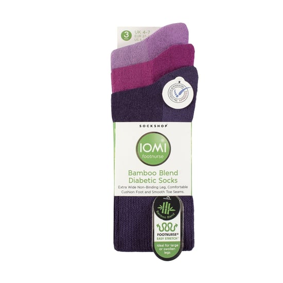 3-Pack Extra Brede Bamboe Diabetessokken voor Opgezette Benen - Image 2