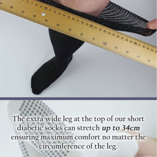 4-Pack Lange Bamboe Diabetessokken Met Grip Voor Mannen En Vrouwen - Image 5