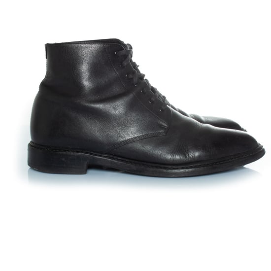 Lace up ankle boots in black leather - Image 4