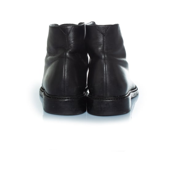 Lace up ankle boots in black leather - Image 6
