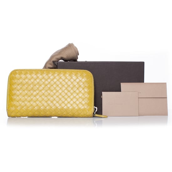Lime green intrecciato nappa zip wallet - Image 2
