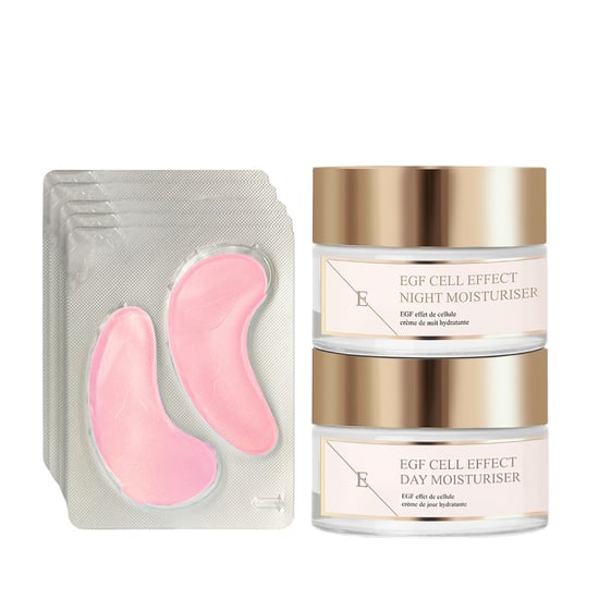 EGF Cell Effect dag Moistruseir + EGF Cell Effect nacht Moisturier + Rozenbloesem oogpads - Image 2