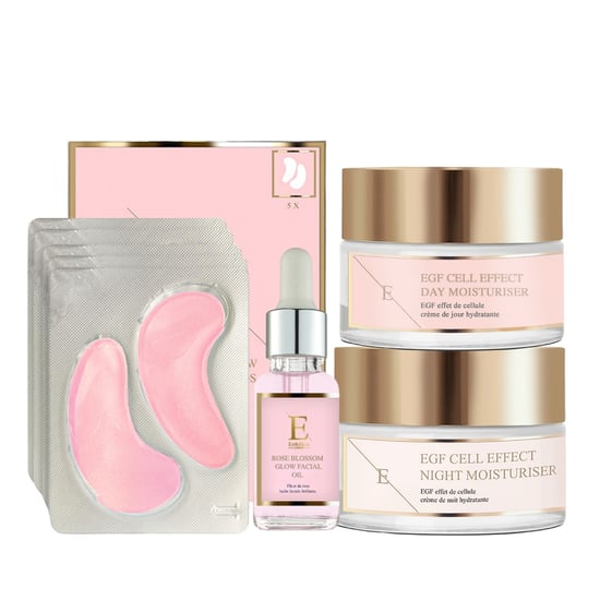 EGF Cell Effect dagcrème + EGF Cell Effect Nachtcrème + RoseBlossom oogkussentjes + Rozenbloesem Gezichtsolie - Image 1