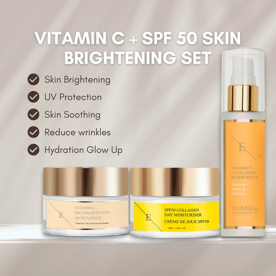 VITAMINE C + COLLAGEN ELIXIR SERUM 60ML + Vitamine C Bio Brightening Moisturiser 50ml +SPF 50 Collageen Dagcrème 50ml - Image 3