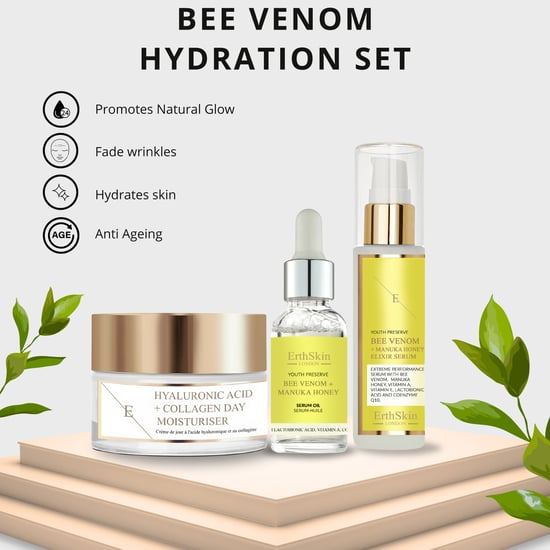 Hyaluronzuur & Collageen Dagcrème 50ml + Bijengif + Manuka Honing Elixir Serum 60ml + Bijengif + Manuka Honing Serumolie 30ml - Image 2