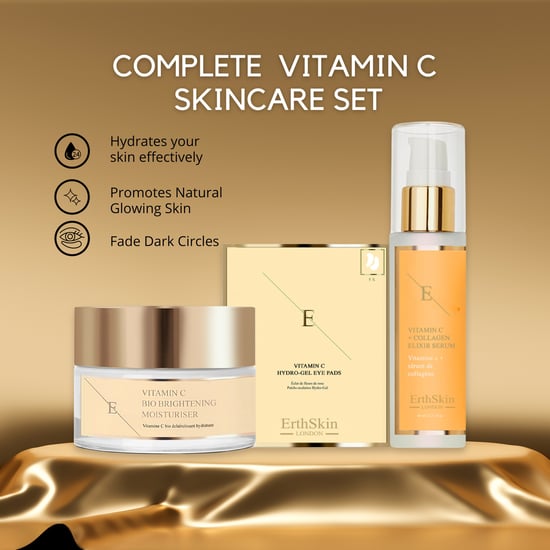VITAMINE C + COLLAGEN ELIXIR SERUM 60ML + Vitamin C Bio Brightening Moisturiser 50ml + Vitamin C Hydrogel Eye Pads x 5 - Image 2