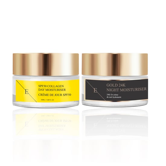 SPF50 COLLAGENE DAGCRÈME 50ML + ANTI-RIMPEL Nacht HYDRATANT 24K GOUD - 50ml - Image 1