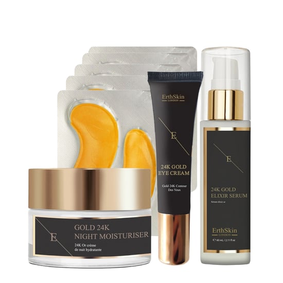 ANTI-WRINKLE ELIXIR SERUM 24K GOUD + ANTI-WRINKLE NachtMOISTURISER 24K GOUD+UNDER EYE CREAM 24K GOUD + COLLAGEN GOUD UNDER EYE PATCH 24K GOUD - 5X2 PADS - Image 2