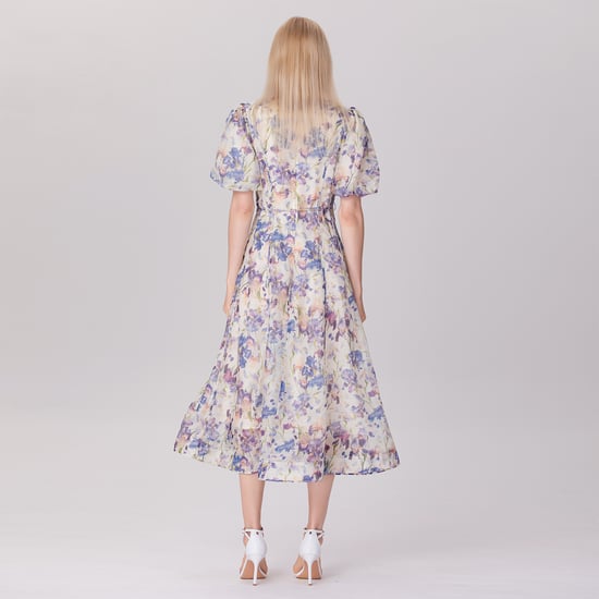 Fit-and-flare thee-organza-jurk met bloemenprint - Image 5