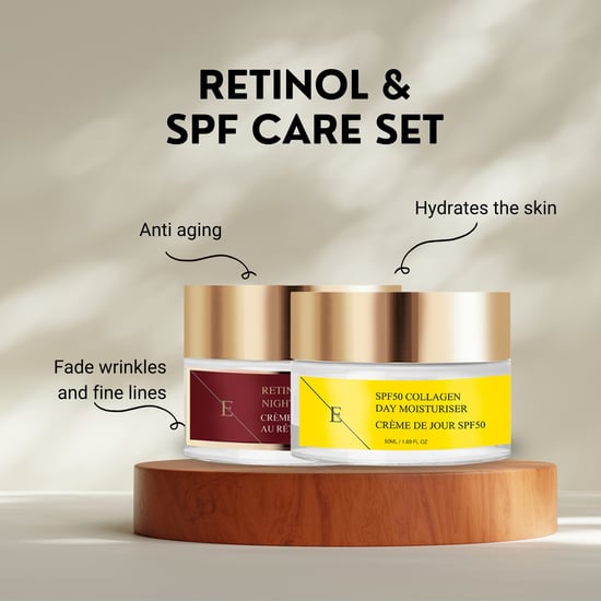 Retinol Nacht Hydratatiecrème 50ml + SPF 50 Collageen Dagcrème 50ml - Image 3