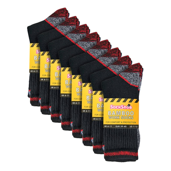 24 Paar Heren Multipack Zachte Ademende Bamboe Werksokken - Image 2