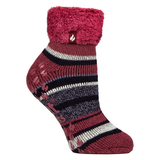 Vrouwen Zachte Gestreepte Lounge Sokken voor de Winter - Image 1