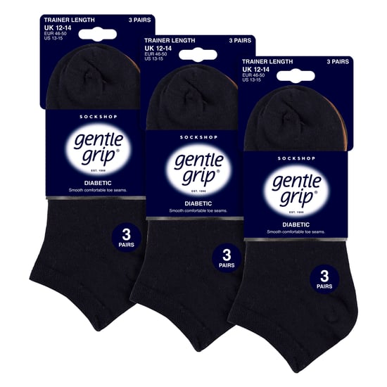 9-pack heren diabetic trainersokken, brede enkelsokken voor gezwollen voeten - Image 2