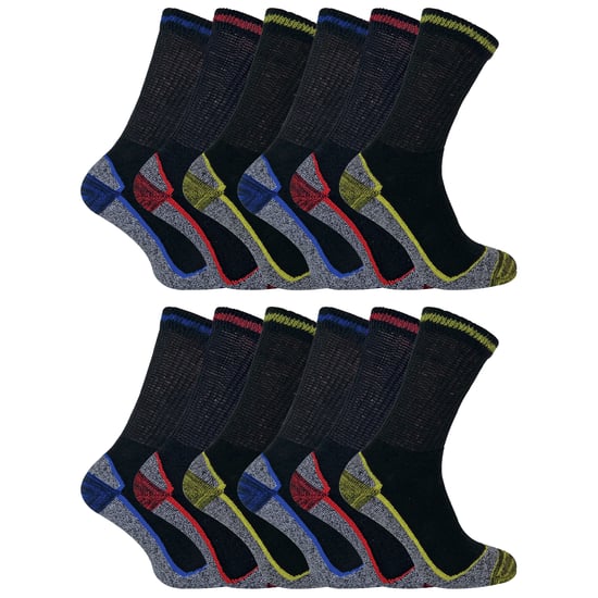 12 Pairs Unisex Zachte Ademende Bamboe Werk Sokken - Image 1