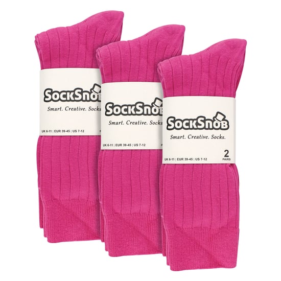 Heren Effen Kleurige Katoenen Ribbelsockers - Image 2