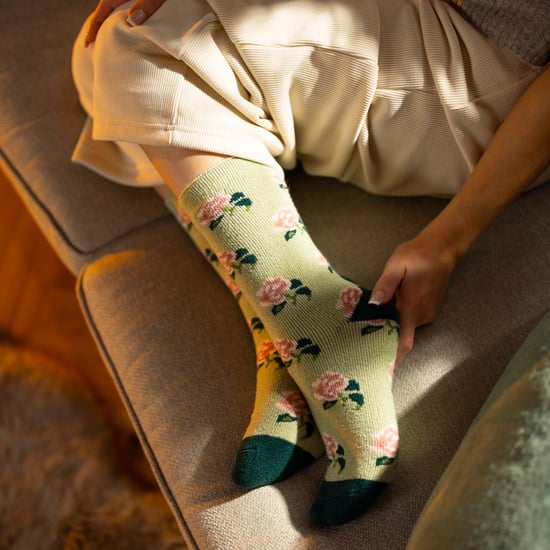 Dames Thermosokken | Dunne Bloemenpatroon Fleece Sokken - Image 3