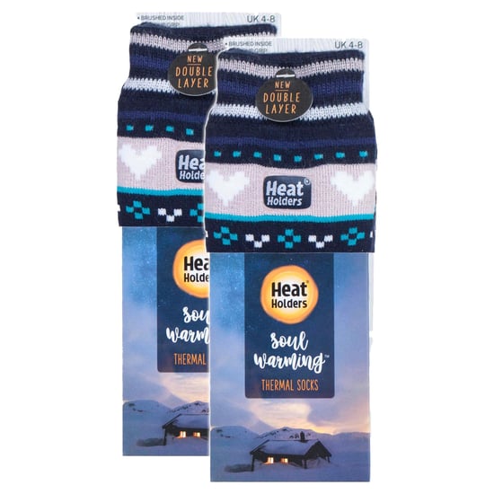 2 Paar Dames Zielverwarmende Sokken met Grip - Image 2