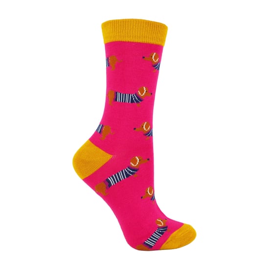 1 Verpakking Dames Novelty Hondenpatroon Bamboosokken - Image 1