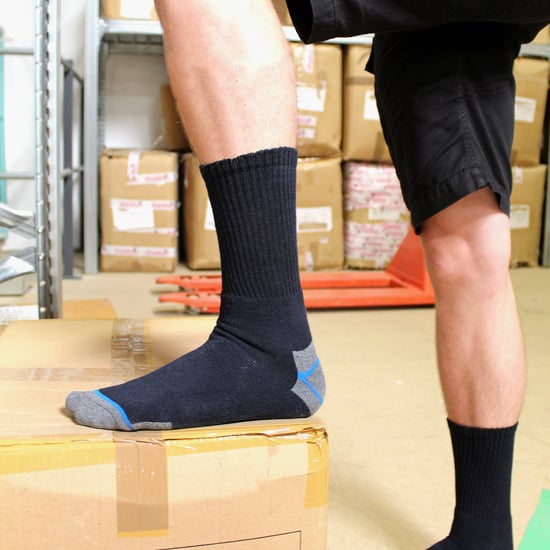 12 Paar Heren Zware Gearmiende Werk Sokken voor Stalen Neuzen Boots - Image 4