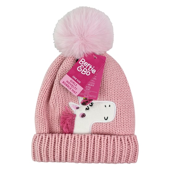 Kinderen Eenhoorn Beanie Hoed met Pom Pom | Jongens & Meisjes Winterhoed met Bobbel - Image 2