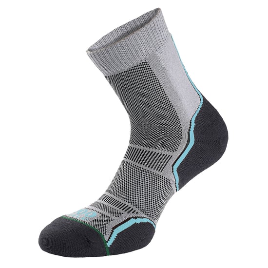 1000 Mile - 2 Pack Dames Trail Enkele Laag Vochtregulerende Merino Wol Sokken - Grijs - Image 4