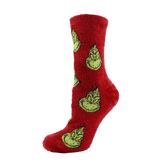 Dames Grinch Sokken | Grappige Rode Grinch Ontwerp Kerstsokken - Image 3