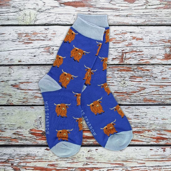 Dames Hooglandkoe Sokken | Vrouwelijke Noviteit Bamboe Cadeausokken Voor Koeienliefhebbers - Image 4