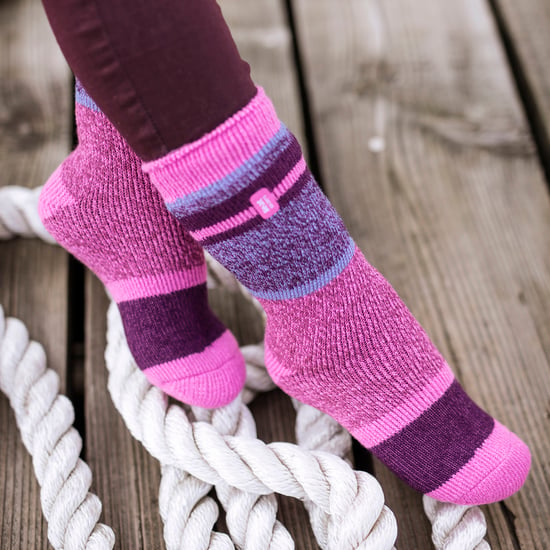 Dames Winter Gevarieerd Streep Patroon Thermosokken voor Winter - Image 5