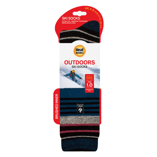 Dames Ultra Lichte Dunne Thermische Winter Ski Sokken met Strepen - Image 2