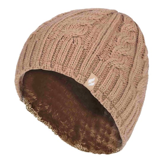 Dames Kabelgebreide 3.4 Tog Fleece Gevoerde Thermische Wintermuts - Image 1