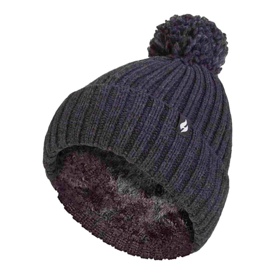 Dames Geribbelde Manche Winterisolatie Pompon Muts - Image 1