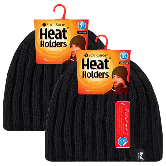 Heren Chunky Zachte Winter Geribde Muts - 2 Pack - Image 2