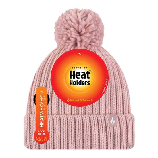 Dames Geribbelde Omgerolde Thermische Geïsoleerde Winter Pompon Muts - Image 2